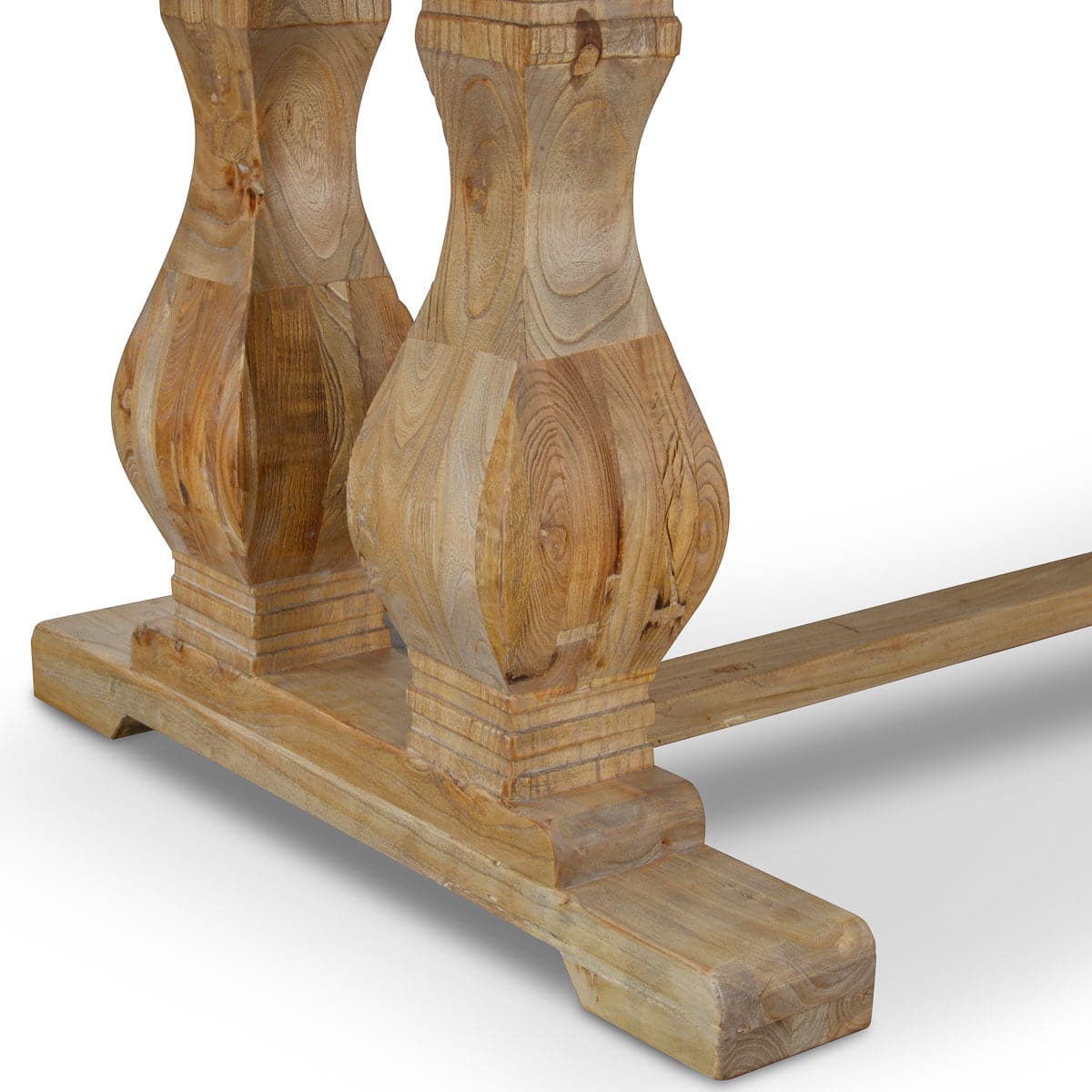 Wood Dining Table 2.4m - Rustic Natural — view 8