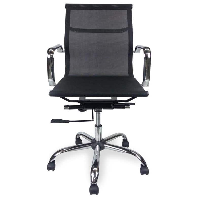 Designer Mesh Boardroom Office Chair – Low Back – Black