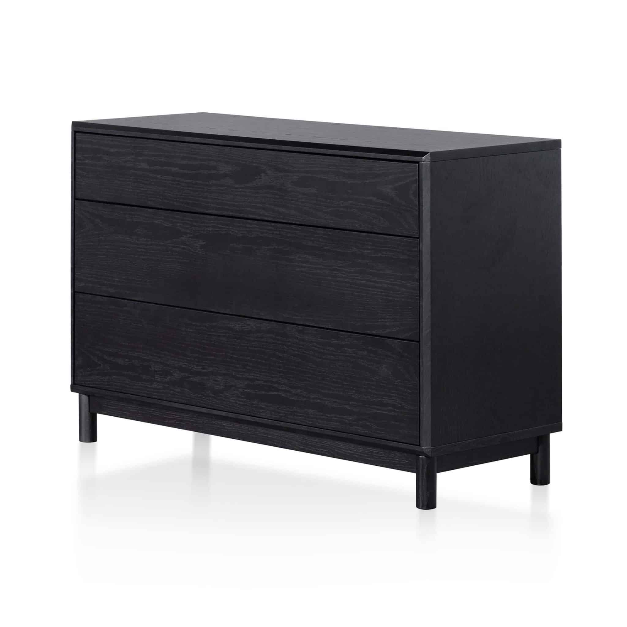 3 Drawers Dresser Unit – Black Oak
