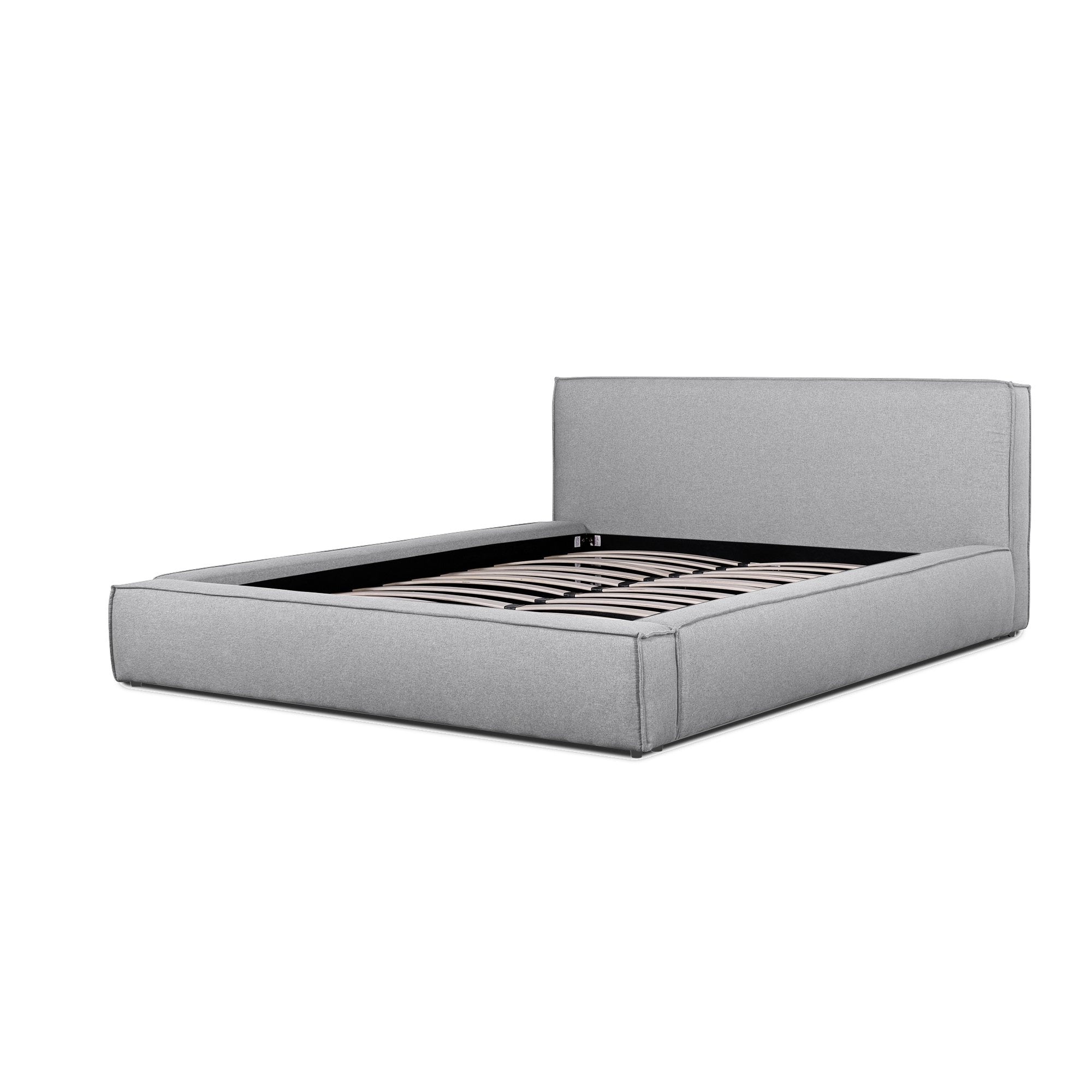 King Bed Frame – Pearl Grey Fabric