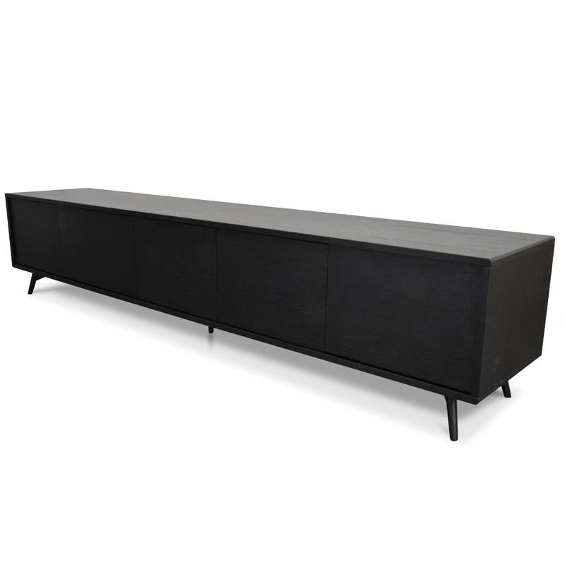 2.4m Entertainment TV Unit – Black Oak