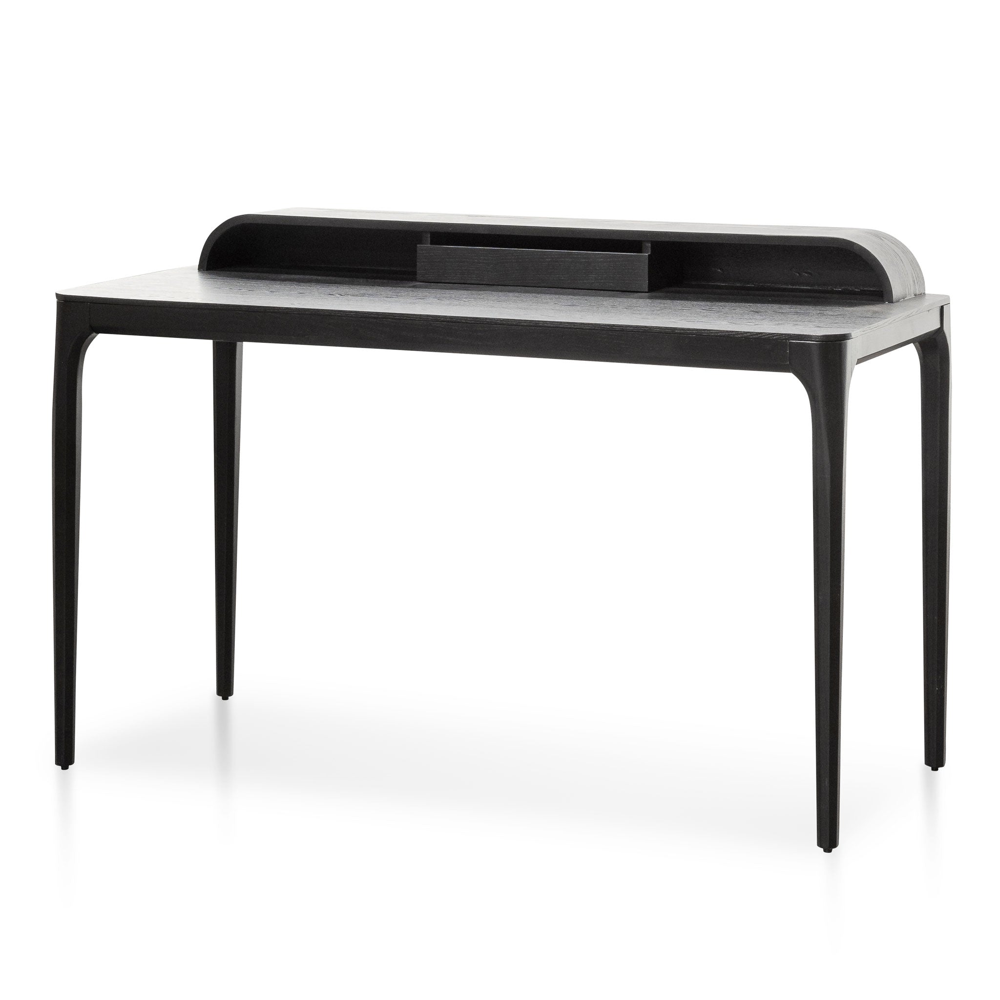 Wooden Home Office Desk – Black (130cm (W) x 60cm (D) x 85cm (H))