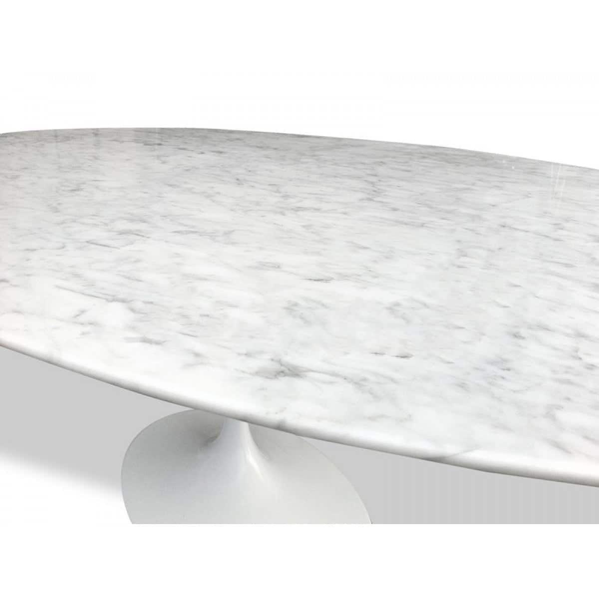A Oval 2m Marble Dining Table — view 4
