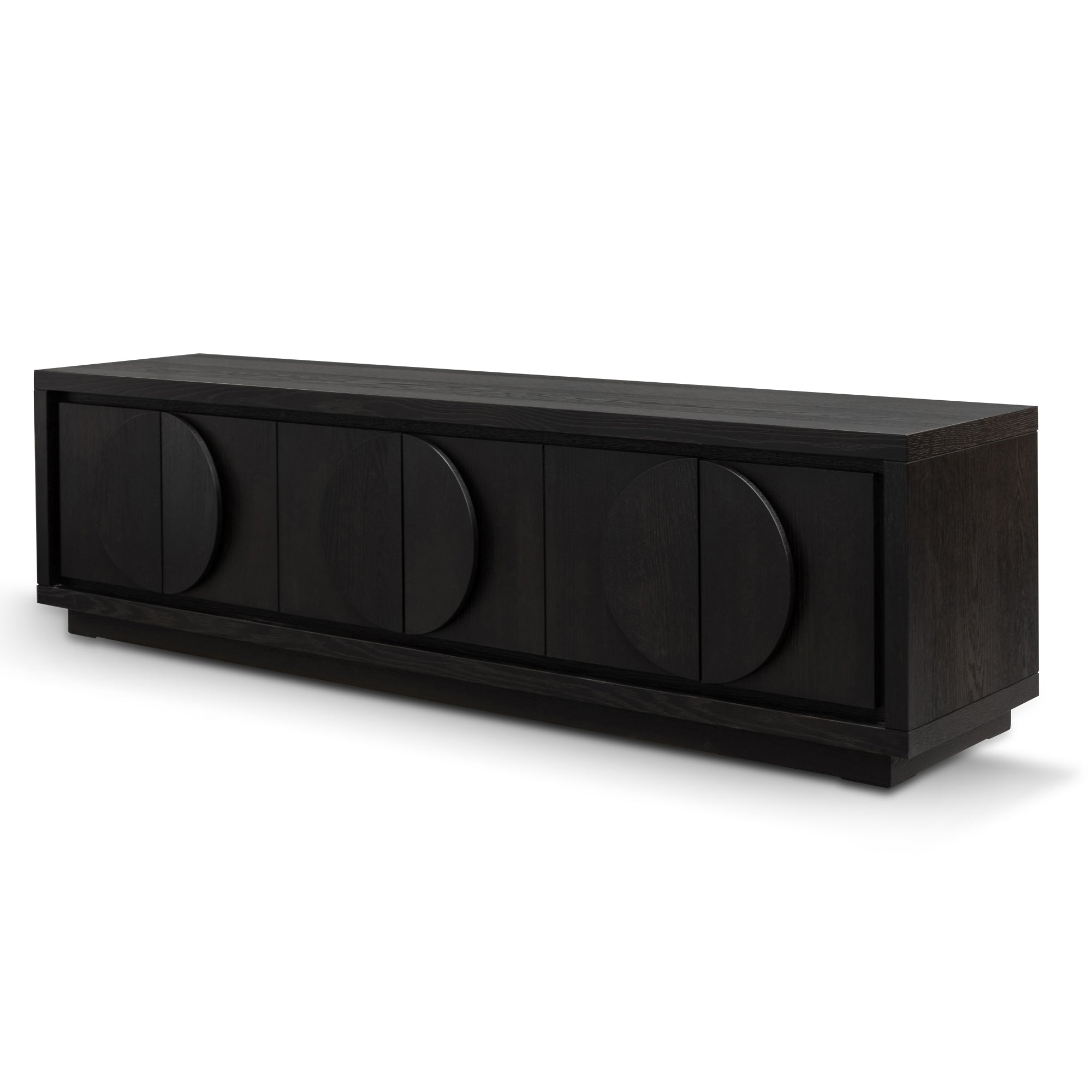 2m Entertainment TV Unit – Textured Espresso Black