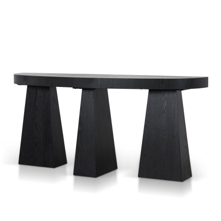 1.7m Console Table - Full Black — view 1
